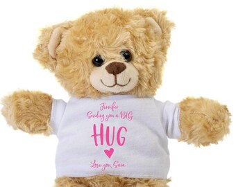 Senden Umarmungen personalisierte Teddybär, Fernfreundschaft Geschenk, maßgeschneiderte Teddybär, Geschenke für sie