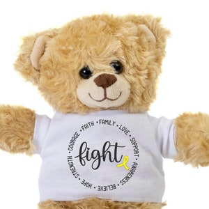Kids Cancer Gift, Fight Cancer Gift, Cancer Gift,  Teddy Bear Gift, Plush Stuffed Bear, Get Well Cancer