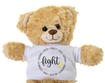 Kids Cancer Gift, Fight Cancer Gift, Cancer Gift,  Teddy Bear Gift, Plush Stuffed Bear, Get Well Cancer