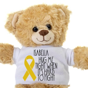 Kids Cancer Gift, Fight Cancer Gift, Cancer Gift,  CustomTeddy Bear Gift, Personalized Plush Stuffed Bear, Get Well Cancer