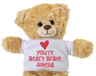 Your'e Beary Brave, Get Well Gift, Plush Teddy Bear, Children's Hospital Gift