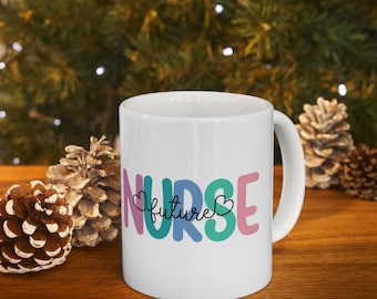 Taza de café de futura enfermera, taza de café de enfermera estudiante, regalo de futura enfermera, taza de futura enfermera, taza de enfermera estudiante, vida de enfermera, vida de enfermera