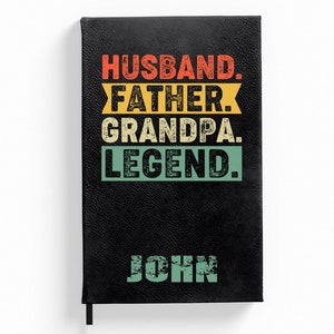 Ehemann Vater Opa Legend Journal, Opa Journal, Ehemann Legende, personalisiertes Leder Journal, maßgeschneiderte Journal