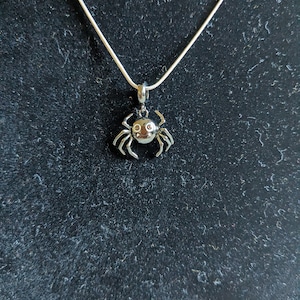 Silver Spider Necklace - Halloween Collection