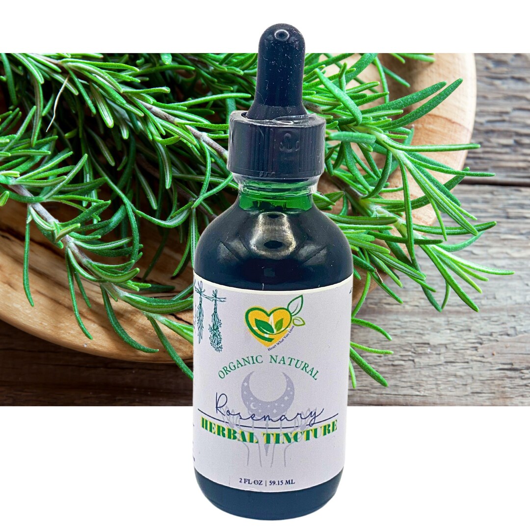 Rosemary Tincture 2 Oz Plantbased Organic Liquid Herbal Drops Pure