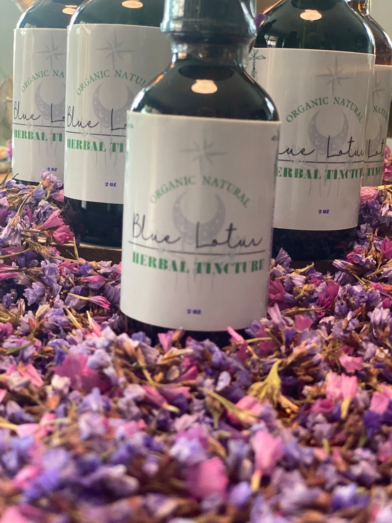 Egyptian Blue Lotus Organic Natural Tincture Nymphaea Caerulea Sleep