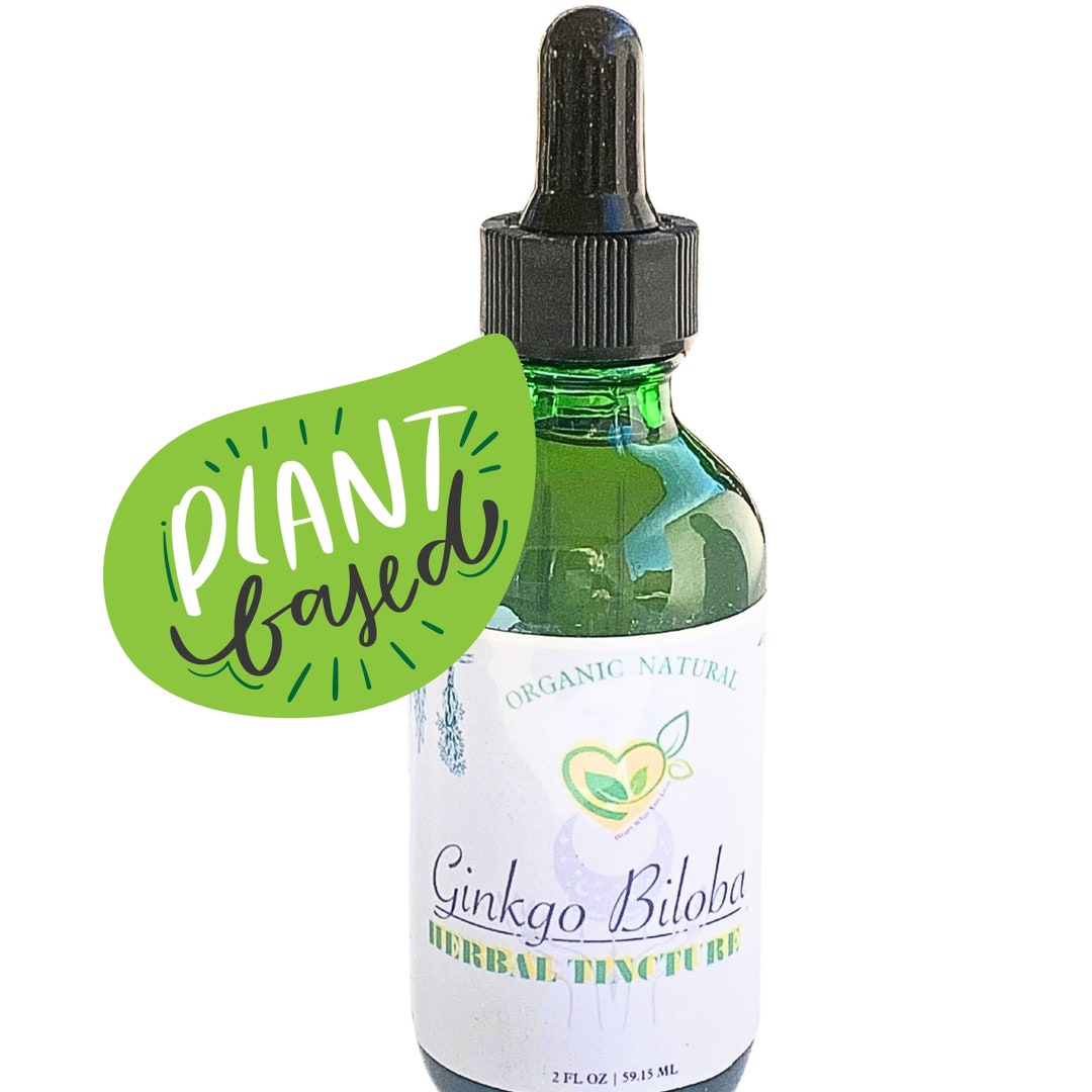 Ginkgo Biloba Tincture Organic Liquid Herbal Drops 2 OZ Cognitive