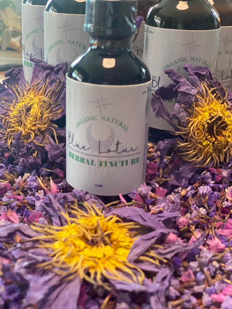 Egyptian Blue Lotus Organic Natural Tincture Nymphaea Caerulea Sleep