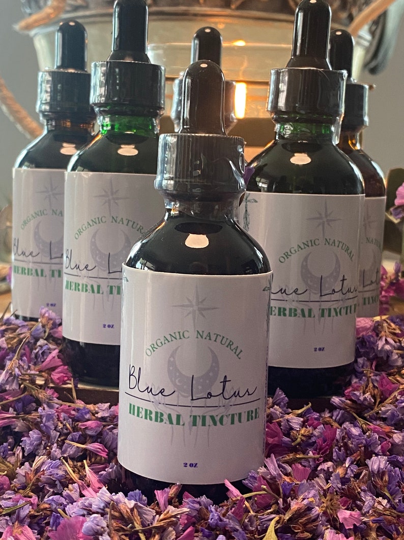 Egyptian Blue Lotus Organic Natural Tincture Nymphaea Caerulea Sleep