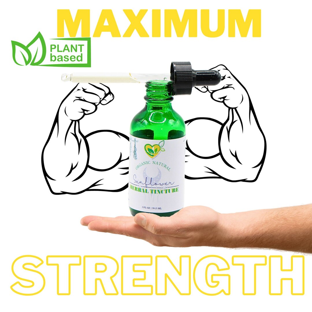 Sunflower Tincture 2 Oz Liquid Herbal Drops for Healthy Digestion