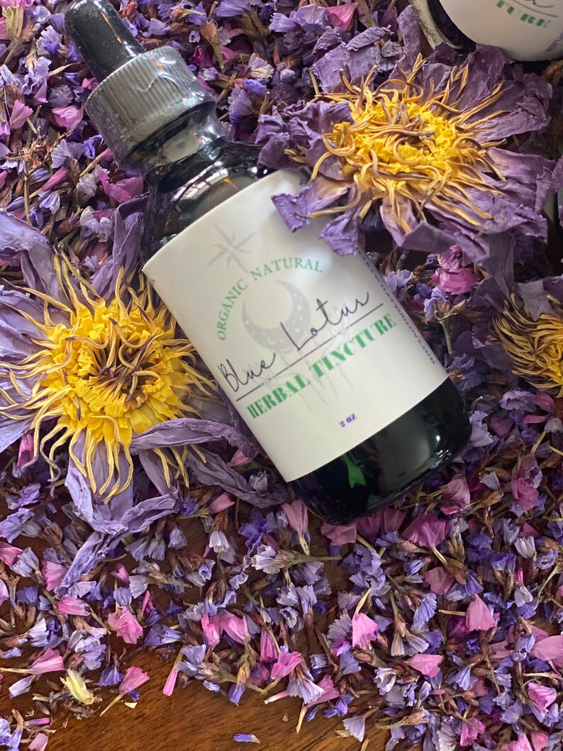 Egyptian Blue Lotus Organic Natural Tincture Nymphaea Caerulea Sleep