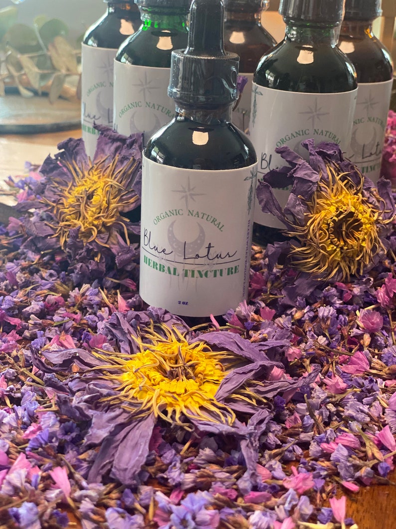 Egyptian Blue Lotus Organic Natural Tincture Nymphaea Caerulea Sleep