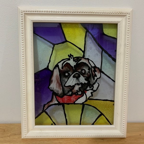 Faux Stained Glass Framed Etsy