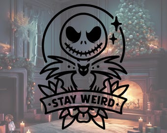 Jack Skellington Weird Vinyl Sticker Decal