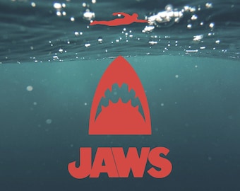 Jaws Movie Shark Sticker, Waterproof Vinyl Decal
