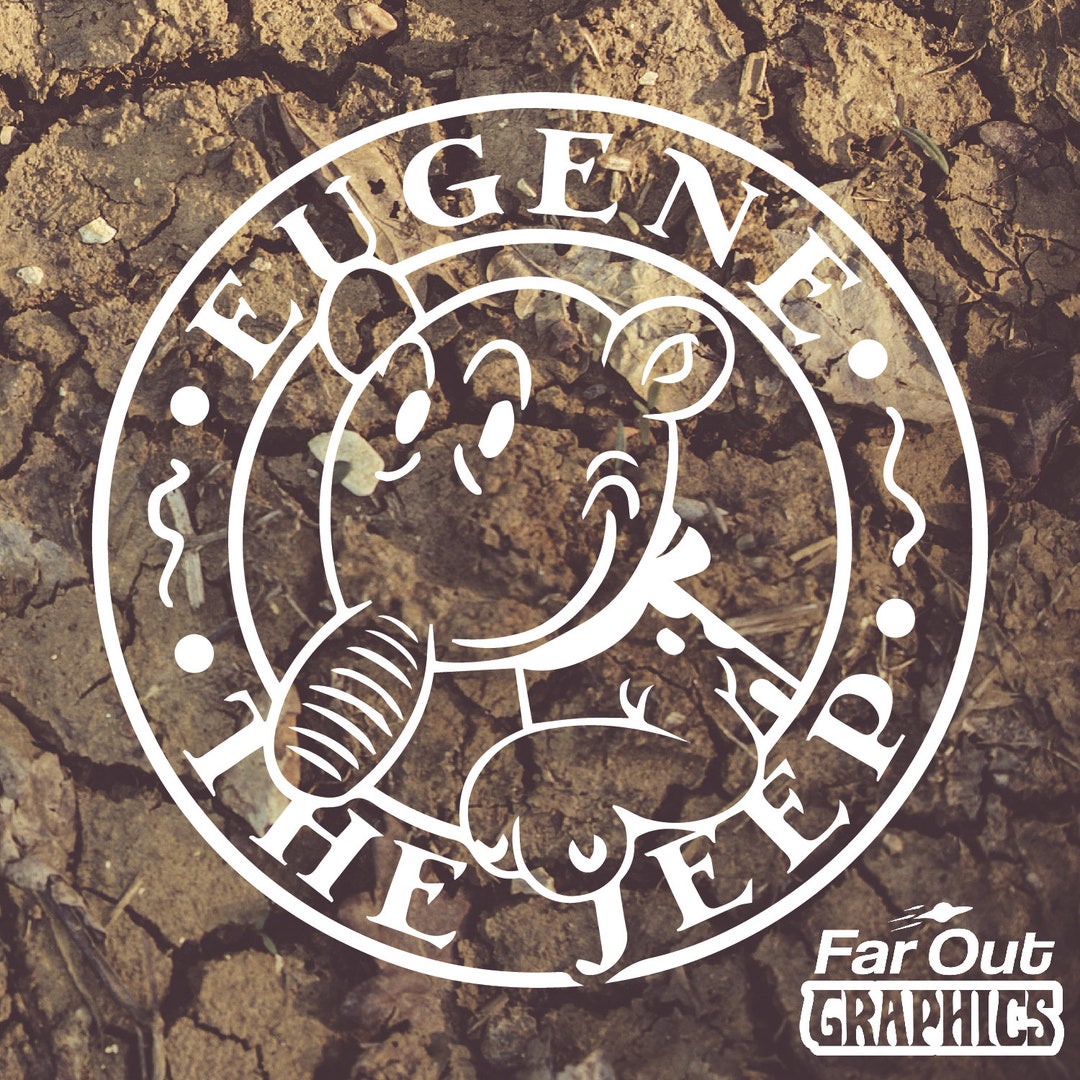 Popeye Eugene the Jeep Vinyl Cartoon Decal Bumper Sticker Etsy