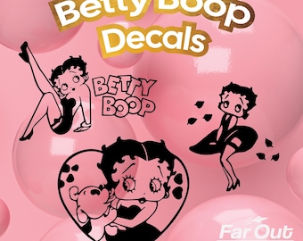 Betty Boop Car Decal | Vintage Cartoon Character Sticker | Weatherproof Vehicle Decal | Retro Novelty Gift