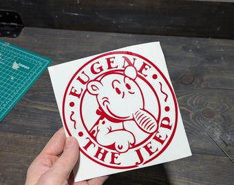 Popeye Eugene The Jeep Decal For Car Bumper Sticker Gift