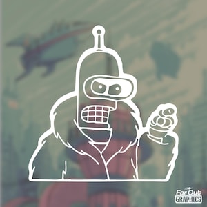 Futurama Bender Meme Car Laptop Skateboard Decal Sticker