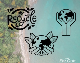 Reciclaje de calcomanías protectoras del planeta