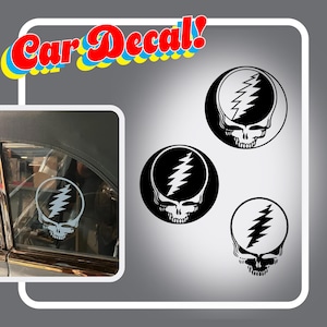 Grateful Dead Steal Your Face Skull Decal – Deadhead Vinyl Sticker | Band Logo Gift