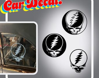Grateful Dead Steal Your Face Skull Decal – Deadhead Vinyl Sticker | Band Logo Gift