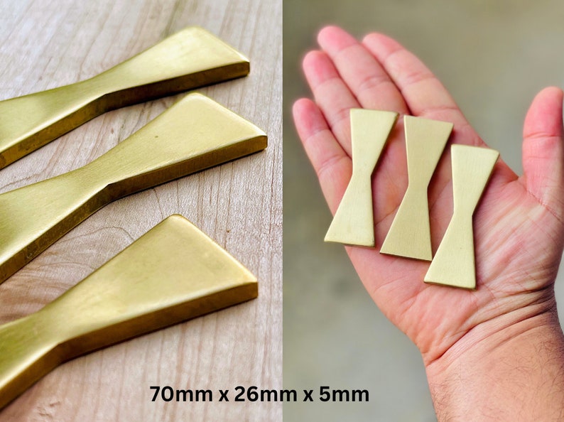 Solid Brass Bow Tie With Butterfly Inlay for Woodworking and Joinery Projects, Custom Table