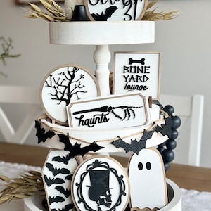 Halloween Tier Tray Set | Tier Tray Decor | Tier Tray Halloween| Halloween | Fall Decor | Fall Tier Tray Decor | Spooky Season | October