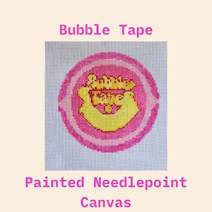 Bubble Tape Needlepoint Canvas| Bubblegum Roll Needlepoint