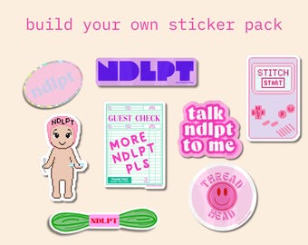 Build Your Own Needlepoint Sticker Pack- Pick 5 Stickers