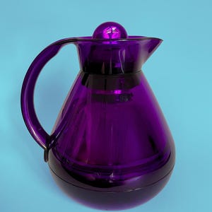 Carafe thermique violette Alfi vintage des années 1990 - pichet sous vide en plastique translucide, conçu par Lovegrove et Brown London