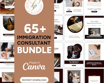 Immigration Consultant Bundle: Editable Marketing Templates for a Powerful Digital Presence & Engagement. | Immigration  Social Media