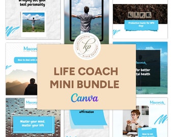 Life Coach Branding Toolkit | Business Card, Social Media Templates (Canva)