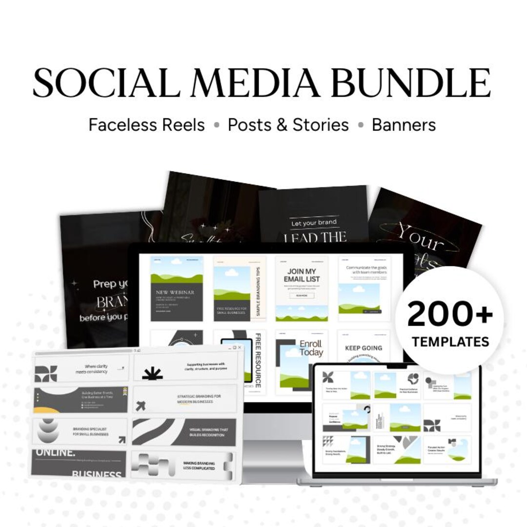 Faceless Social Media Bundle | Canva Templates for Faceless Reels ...