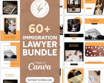 Immigration Lawyer Branding Templates: 60+ Canva Posts