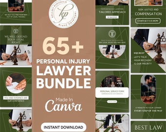 Law Firm Social Media Templates: Personal Injury Lawyer Bundle