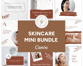 Skincare Branding Mini Bundle | Canva Templates, Business Card (Digital Download)