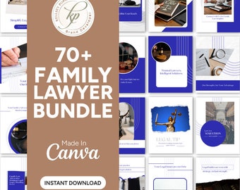 Family Lawyer Instagram Templates: Attorney Social Media Kit (Digital Download)