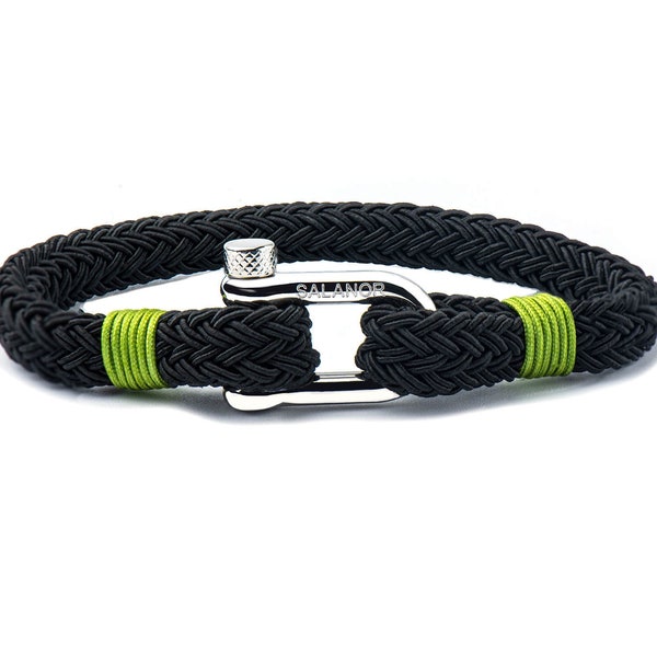 Men’s Bracelet, Rope Bracelet, Nylon Bracelet, Green Nylon Bracelet, Black Nylon Bracelet , Summer Bracelet, Men Jewelry, Best Gift For Him