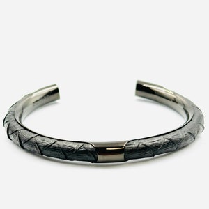 Men’s Cuff Bracelet ,Snake Leather, Mens Cuff Bracelet, Black Cuff, Gift For Him, Python Bracelet, Python Cuff Bracelet, Men’s Cuff , Gift
