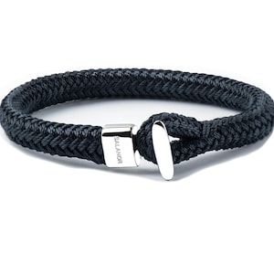 Summer Sale , Black Rope Bracelet ,Men’s Bracelet, Rope Bracelet, Nautical Bracelet, Gift For Husband , Minimalistic Bracelet, Gift For Him