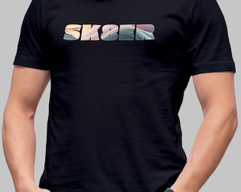 SK8ER - Skateboarding Silhouette T-Shirt (Great Gift Idea)