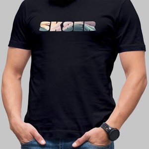 SK8ER - Skateboarding Silhouette T-Shirt (Great Gift Idea)