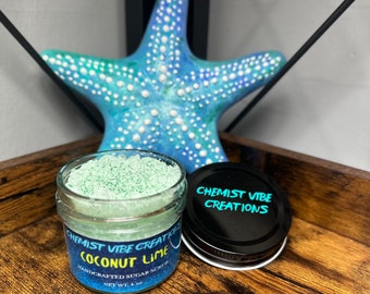 Handcrafted Exfoliating Coconut Lime Sugar Scrub