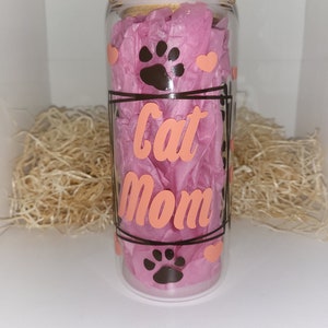 Cat Mom Glass Can
