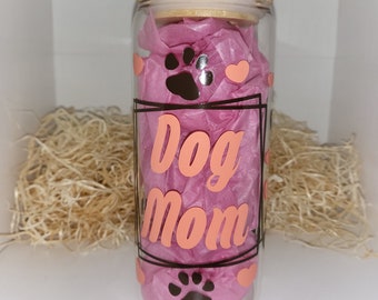 Dog Mom Glass Can