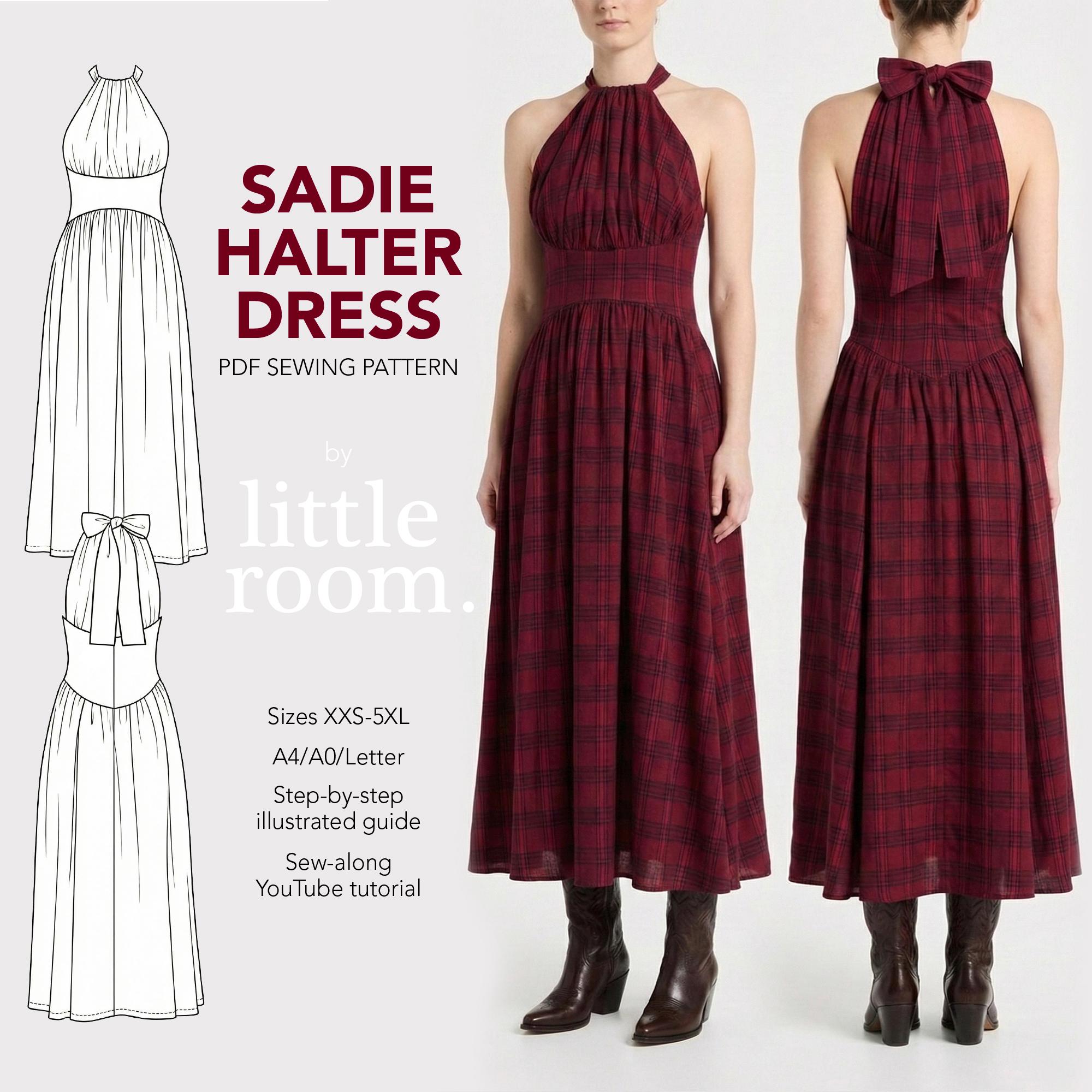 Halter Dress Pattern - Etsy