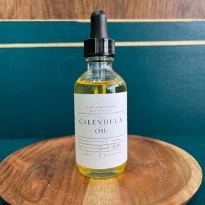 Organic Calendula Oil, Face Oil, Beard Oil, Skin Serum, Acne Face Oil, Anti-aging Face Oil, Makeup Remover Oil