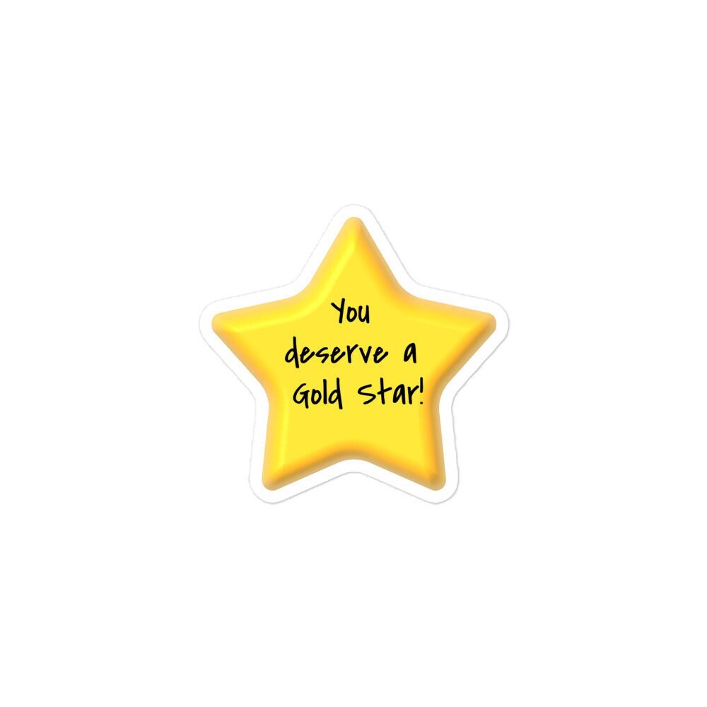 You Deserve It Adult Gold Star Sticker Funny Adult Humor Etsy Canada