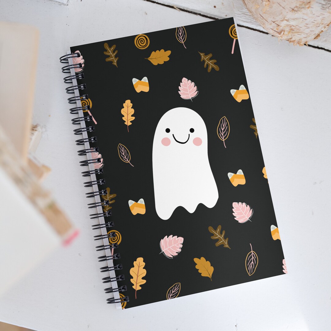 Spiral Bound Dot Journal Halloween Dot Notebook Dot Spiral Etsy